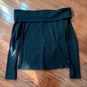Black off the shoulder top